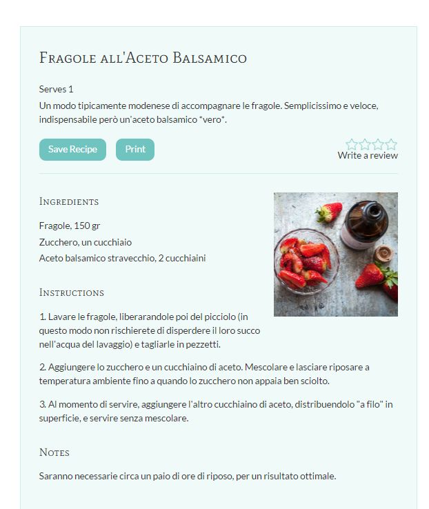 Recipe Card Plugin Wordpress